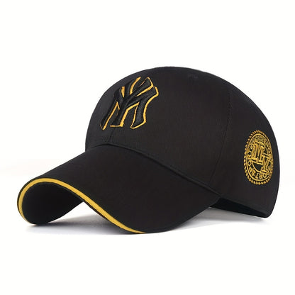 YM Embroidered Unisex Sun Hats, Sandwich Sports Caps, Trendy Youth Duckbill Hats, Wholesale New Baseball Caps, Streetwear Embroidered Designs.