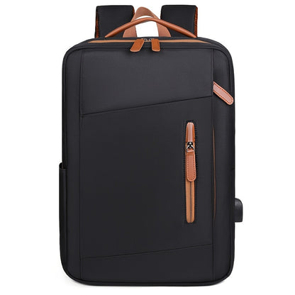 Stylish Lightweight Laptop Backpack - Adjustable Shoulder Straps, Multiple Compartments, USB Charging Port, Perfect for Commuting, School, Travel  Business, Casual Style, Polyester Lining, Secure Zipper Closure, Laptop Carry