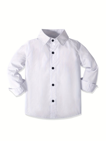 Boys' Striped Vest Suit with White Shirt and Trousers