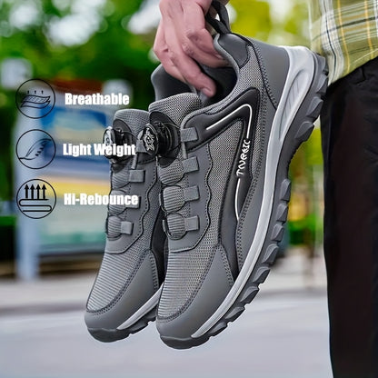 Men'S Lightweight Breathable Outdoor Walking Shoes - Low-Top Comfortable Sneakers with EVA Cushioning, Fabric Upper  Sole for Hiking, Jogging, Casual Wear - Black/White Striped Design, Hiking Shoes, Jogging Footwear, Stylish