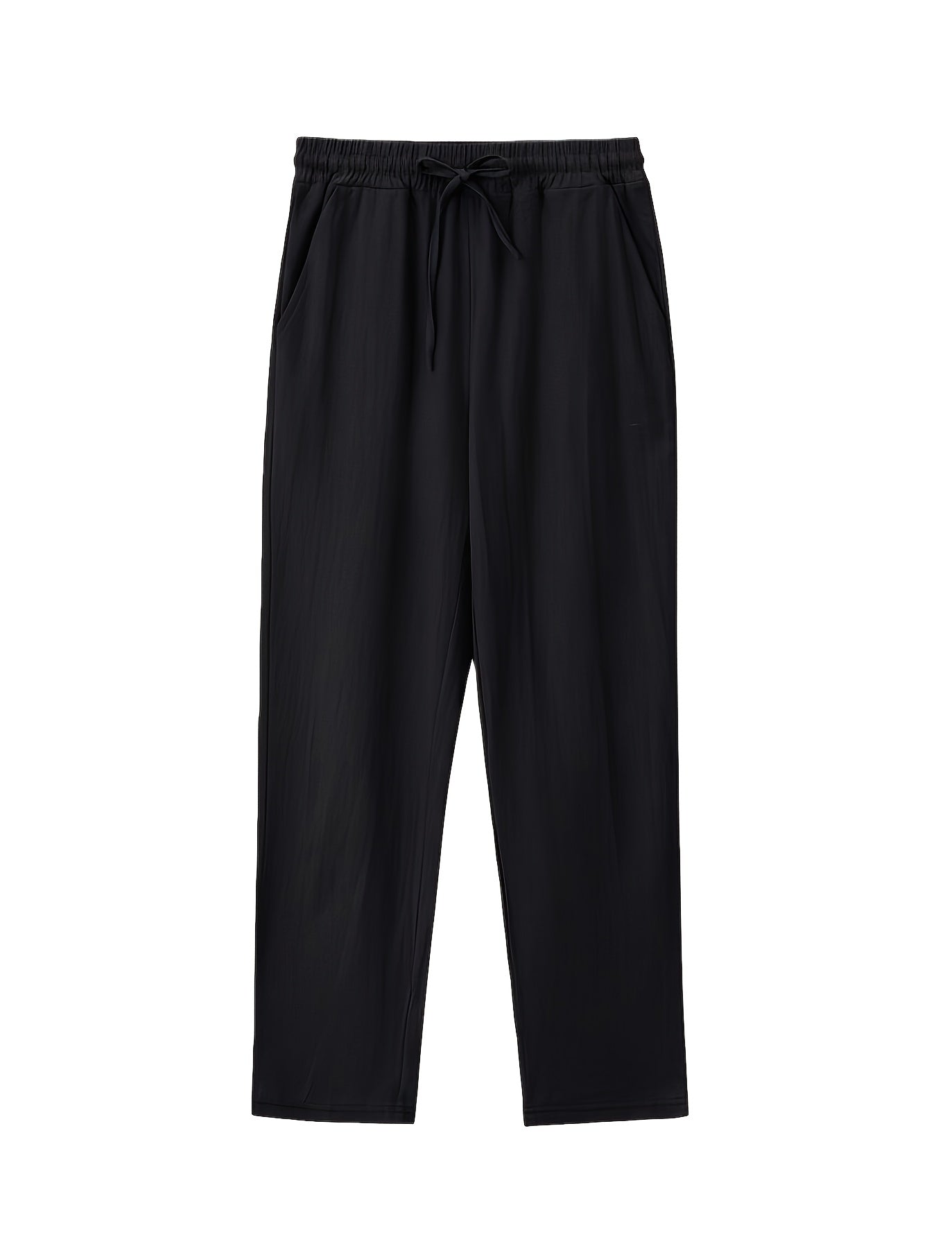 Men's Casual Linen Drawstring Straight Leg Pants for Summer