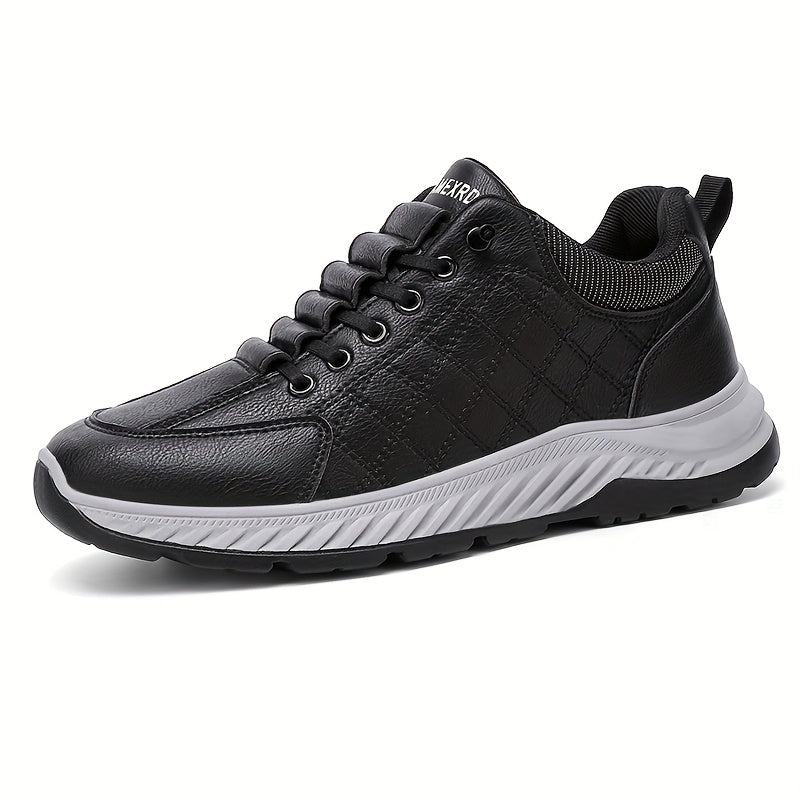 Men's Casual Business Shoes - Low-Top Round Toe, PU Upper, PVC Sole, EVA Insole, Slip-On Design for All Seasons, Solid Color, Comfortable  Stylish for Casual Attire