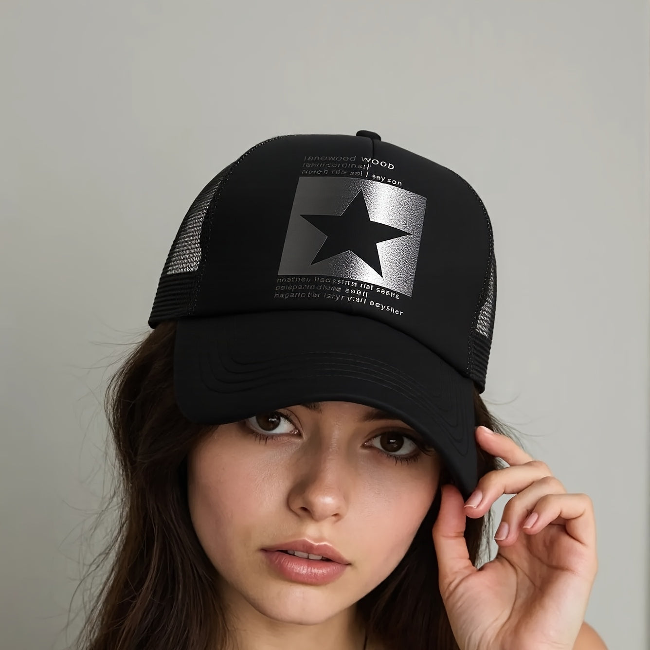 Kids' Breathable Star Print Baseball Cap with Adjustable Snap