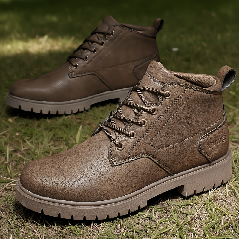 Men's Lightweight Casual Vintage Ankle Boots with Soft Sole