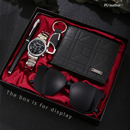 5pcs Fashionable and Versatile Men's Wallet Set, the Perfect Holiday Gift for Him
