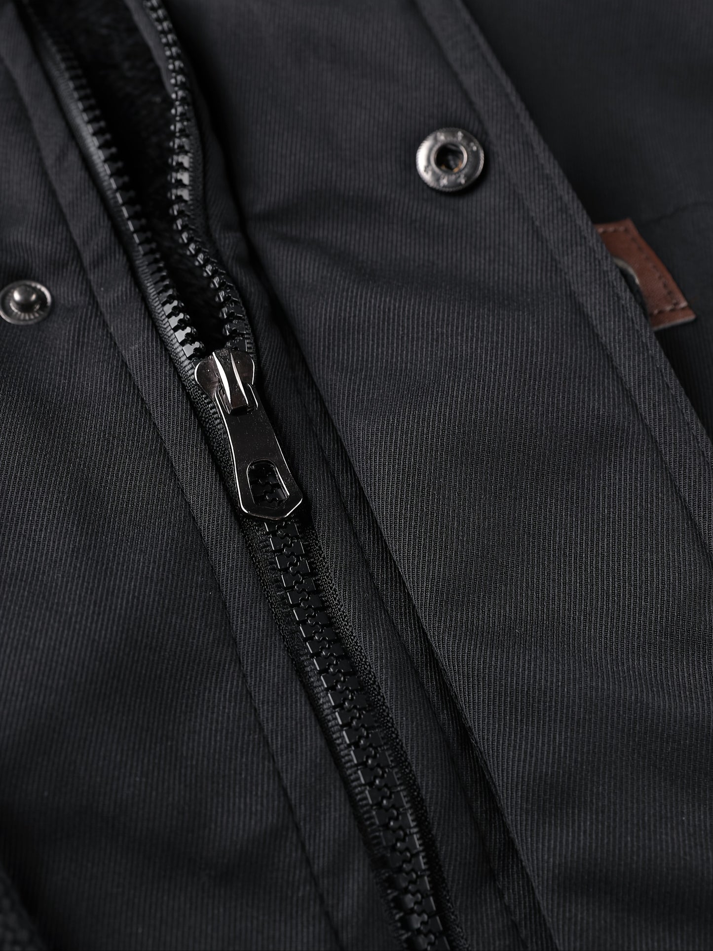 Men'S Winter Fleece-Lined Military-Style Jacket - Thickened Zip-Up Coat with Large Pockets, Olive Green Casual Winter Coat for Outdoor Activities, Winter Coats, Durable Fabric Coat