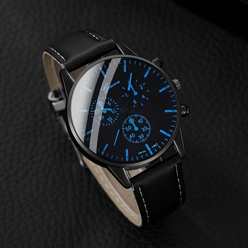 5pcs men&women&apos;s Watch Set: Stylish Casual Quartz Wristwatch, Necklace, Bracelet, Ring, and Wallet, Suitable for Women&women