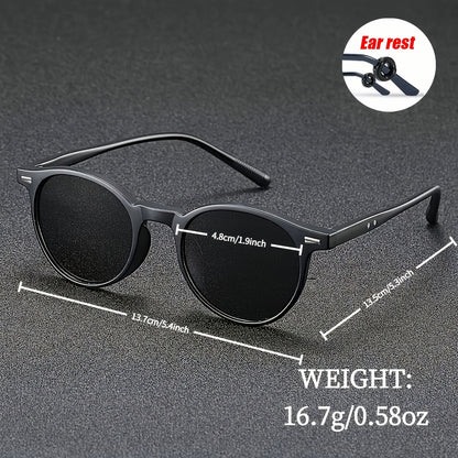 Unisex Amber Round Sunglasses with UV400 Protection