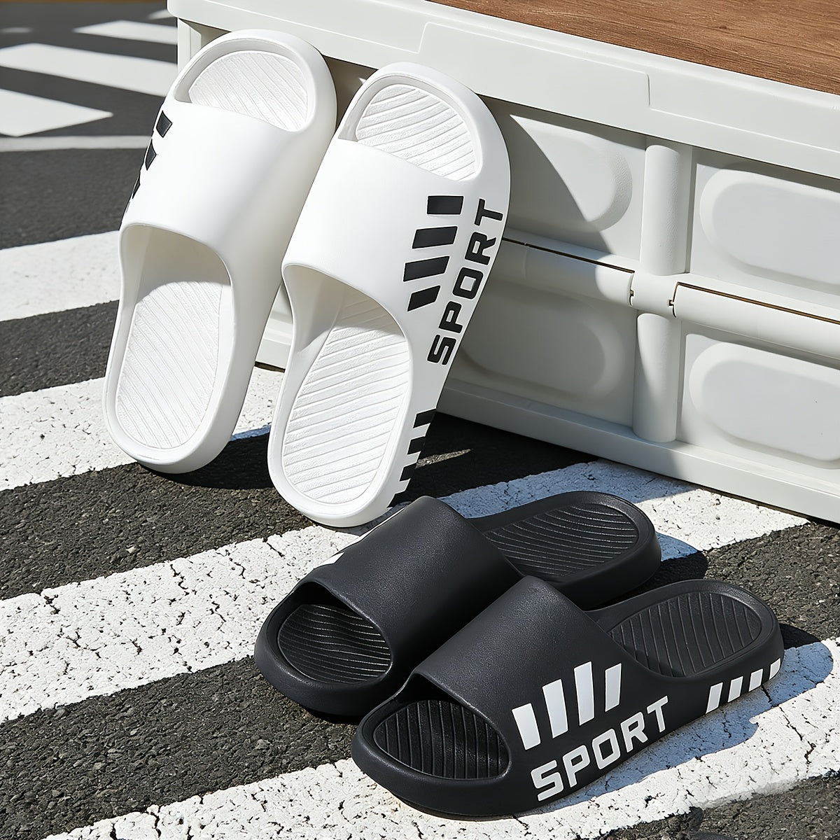 Men'S Casual Summer EVA Slippers | Non-Slip, Durable Sole, Comfortable Slide-On Design, Suitable for Outdoor, Indoor, and Bathroom Use, Unisex - ayq