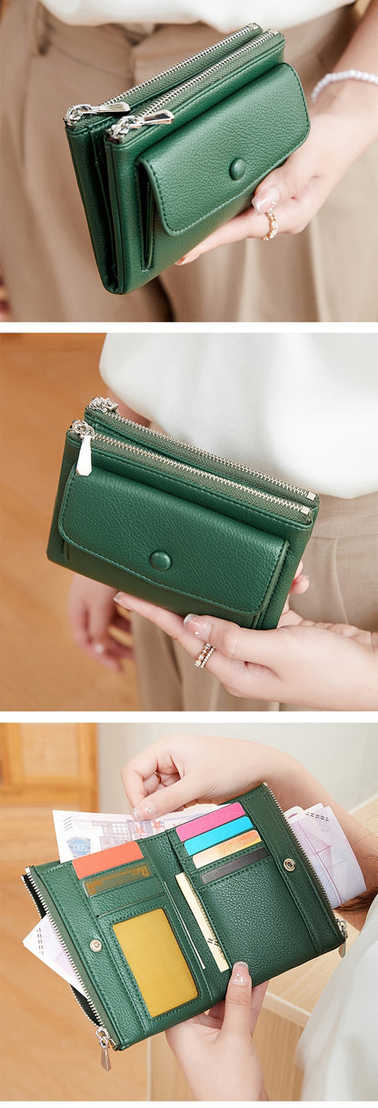 MIYIN Women's Wallet - Large Capacity Double Zipper Credit Card Holder with Coin Pocket, Lightweight Handbag for ID, Cash & Keys, Minimalist for daily Commute & Travel, Easy-Care Design for busy Ladies