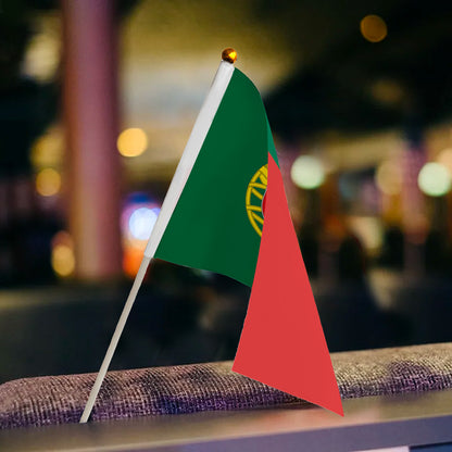 6/12pcs Small Portuguese Handheld Flags, Weather Resistant Polyester