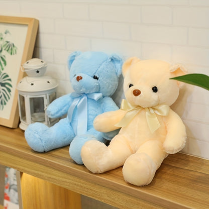 Pet Supplies Teddy Bear Style Design Pet Plush Dog Toy, Purple, Brown, Blue, White, Beige 5 Colors Available, Soft and Comfortable Plush Material, Filled Animal Plush Toys, Softly Filled Animals Hug Companion Toys, Suitable f