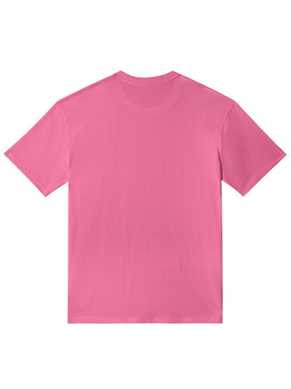 Men'S Bright Pink CALVI Graphic T-Shirt - Soft Breathable 100% Cotton Crewneck Tee, Everyday Casual Shirt for Office, Outings  Gym - Minimalist Modern Top, Comfortable Clothing, Stylish Letter Print, Durable Fabric, Short Sl