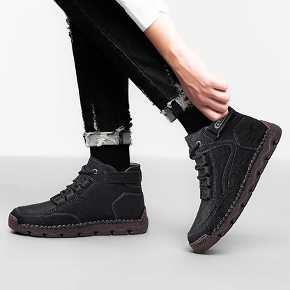 Men's Classic Chukka Boots Soft PU Upper Rubber Sole All-Season