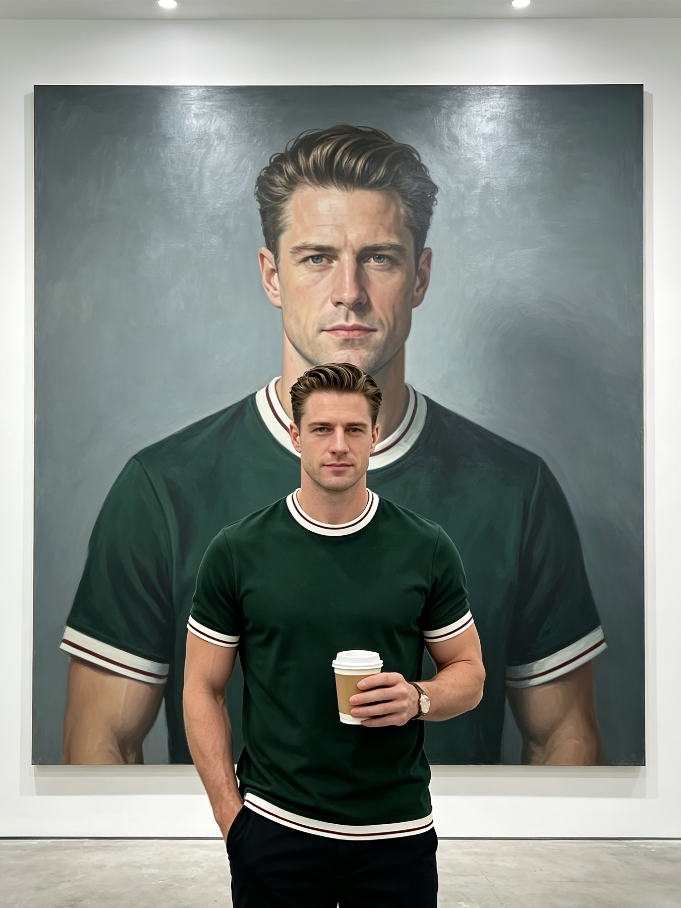 Men's Striped Trim Crew Neck T-Shirt - Breathable Summer Casual Top