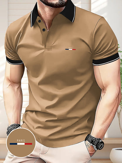 Summer Business Casual Outdoor Short Sleeve Trendy Men's Golf Shirt, Loose Fit Printed Top for Couples and Unisex Wearers - ayq