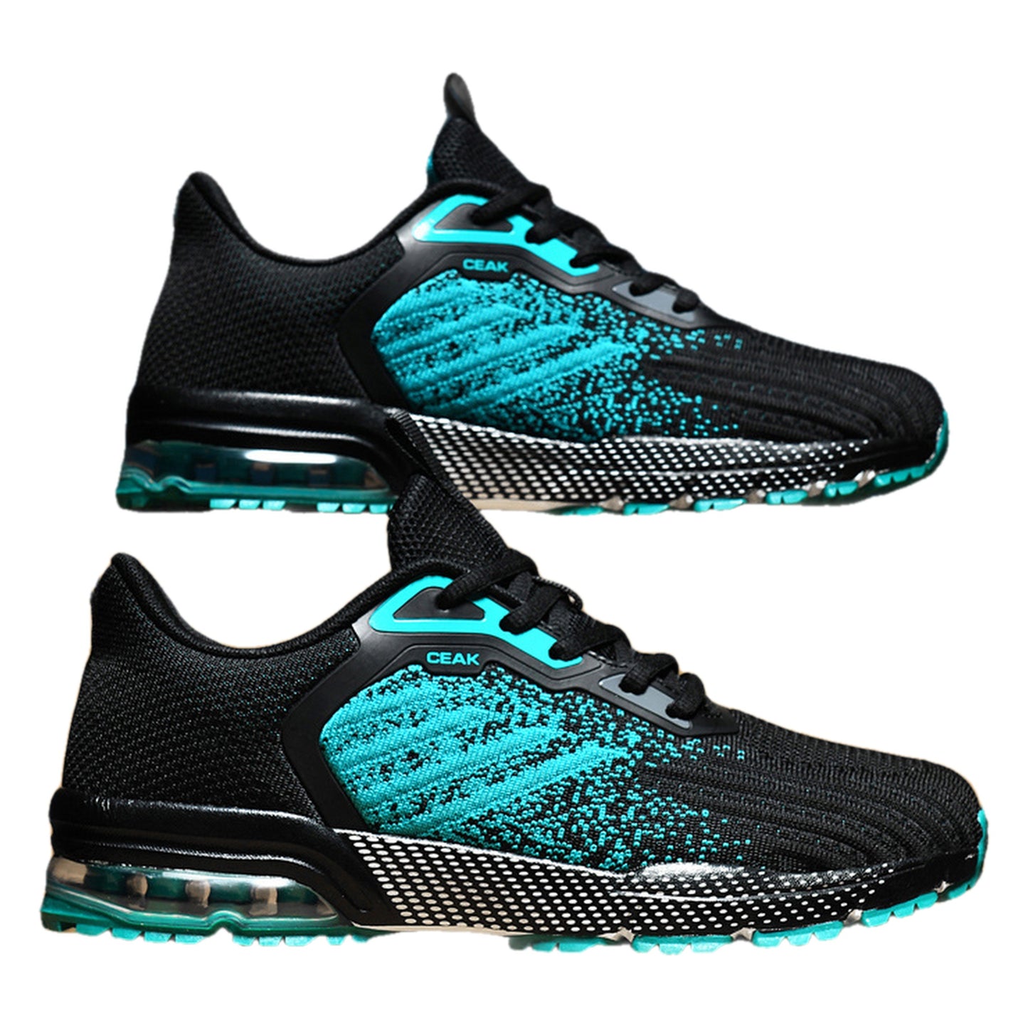 New Hot-Selling Men's Knitted Fabric Upper Sneakers Casual Men's Shoes Air Cushion Shoes - ayq