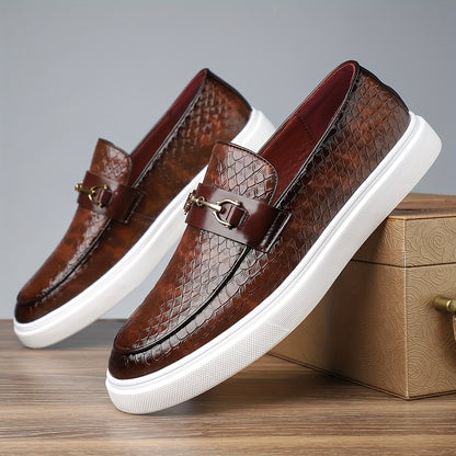 Men's Slip-On PU Skate Sneakers for Daily Casual Wear