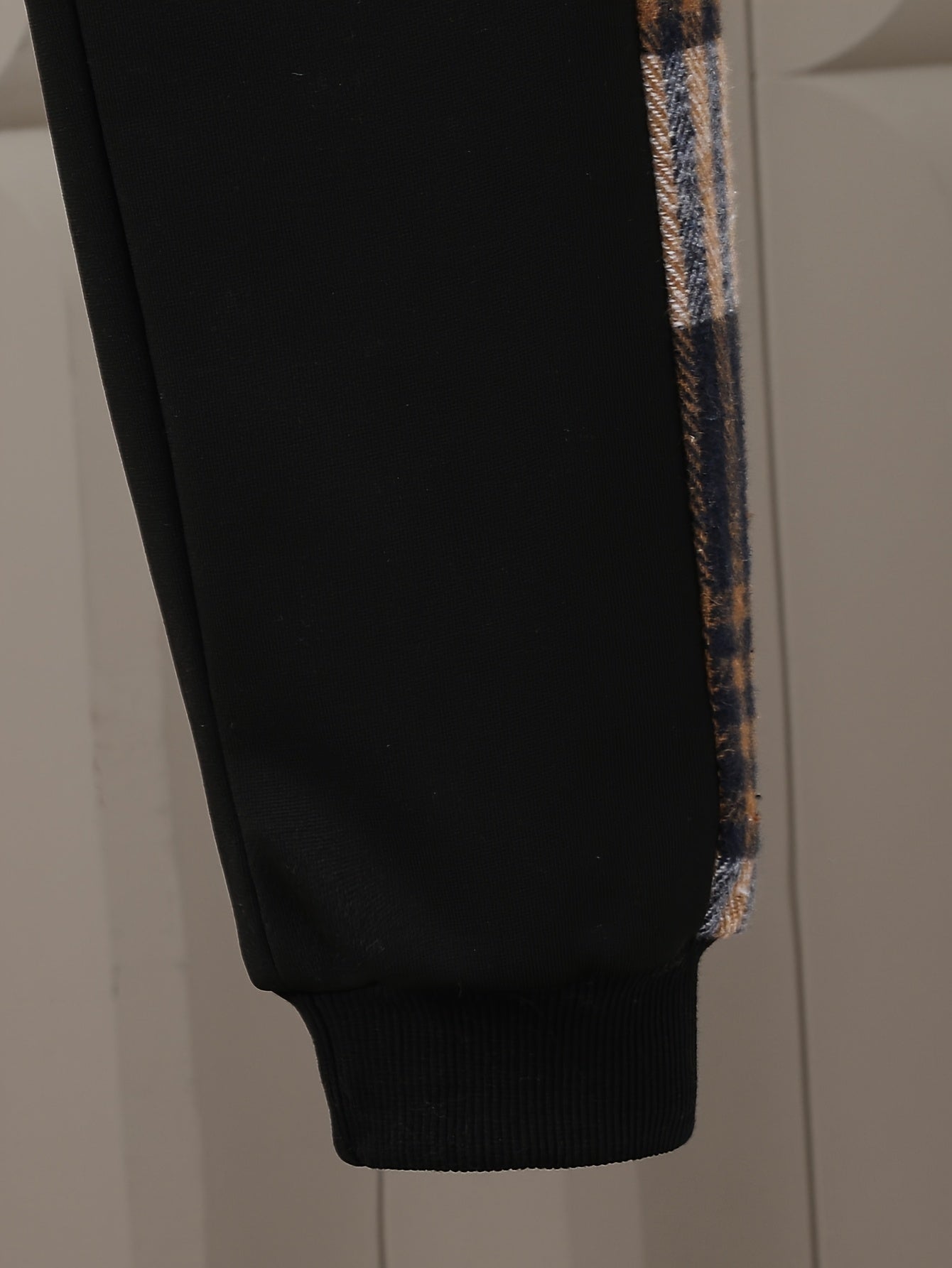 Boys' Fleece Plaid Hooded Long Pants Set, Perfect for Outdoor