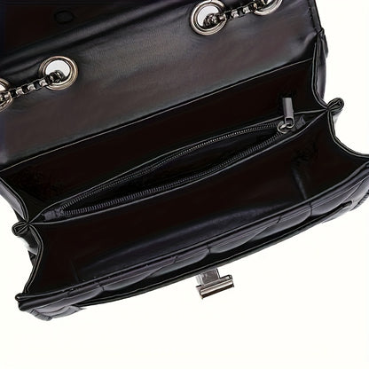 Elegant Mini Tartan Crossbody Bag with Adjustable Shoulder Strap, Turn Lock Closure, PVC Lined Handbag for Women - Urban Style, Non-Washable