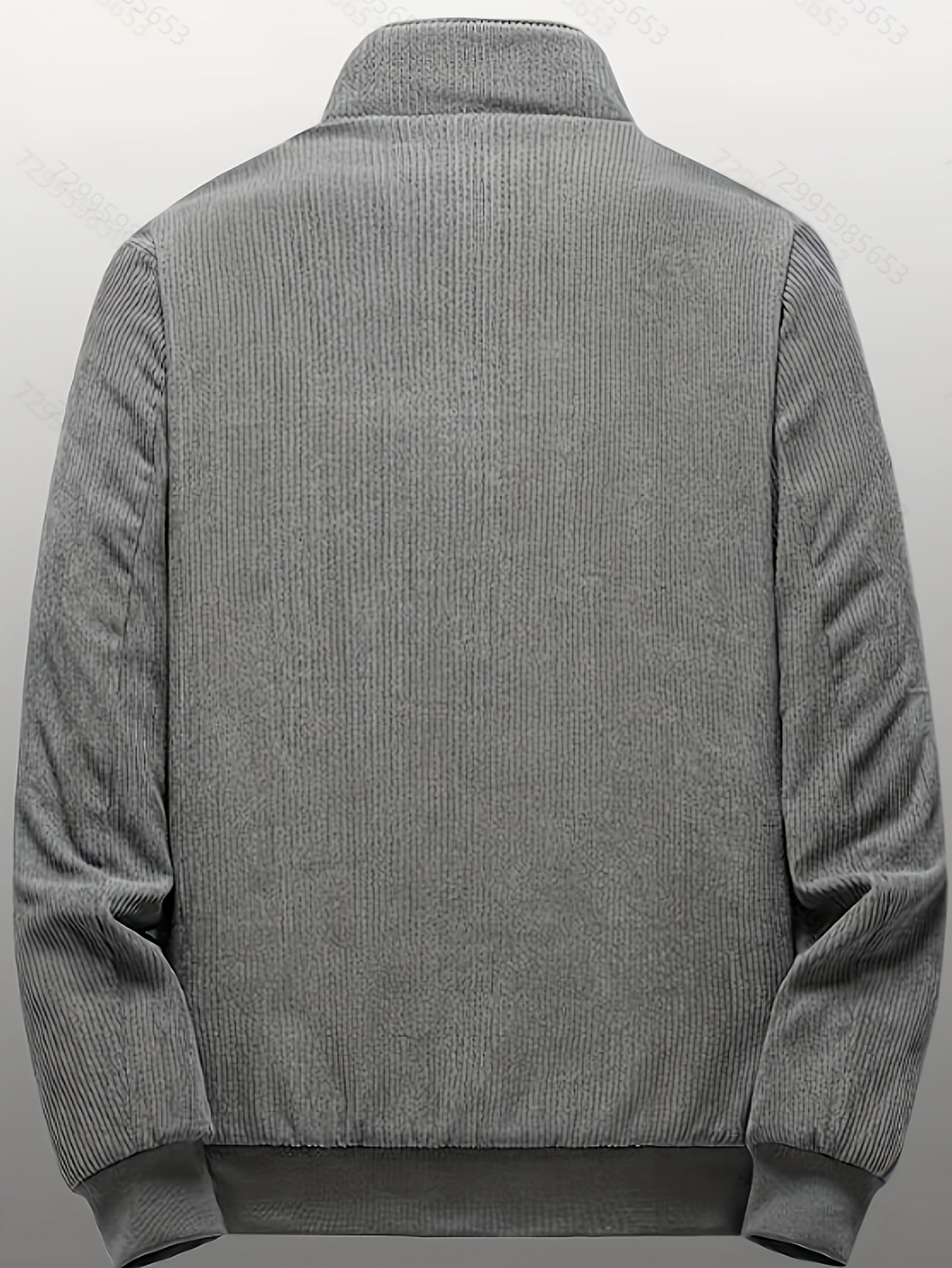 Men's Corduroy Jacket Olive Green - Retro Loose-Fit Full-Zip Winter Coat with Stand Collar & Zippered Pockets, Machine Washable Corduroy Outer (No) for Casual & Formal Wear - Autumn/Winter Outerwear, Womens Coats And Jackets,