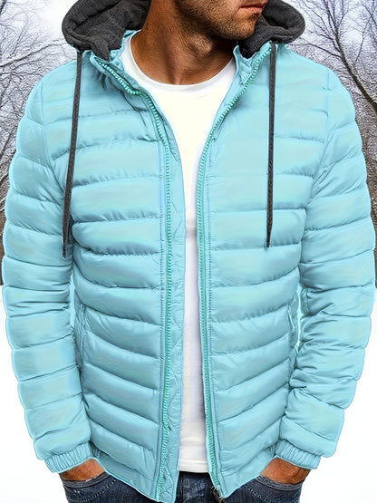 Men's Zipper Hoodie Jacket for Fall and Winter Casual Wear