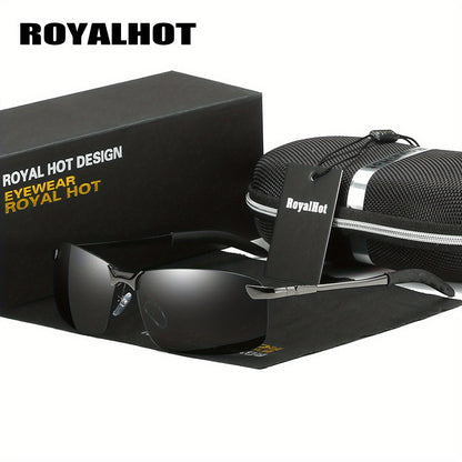 Men's Polarized Reflective Metal Alloy Driving Glasses