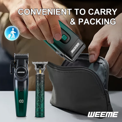 WEEME 3pcs professional Men's hair clipper set, easy to operate, comes with an electric razor, multi-functional hair trimmer for trimming hair and beard, suitable for both home use and barber shops, an excellent gift for frie