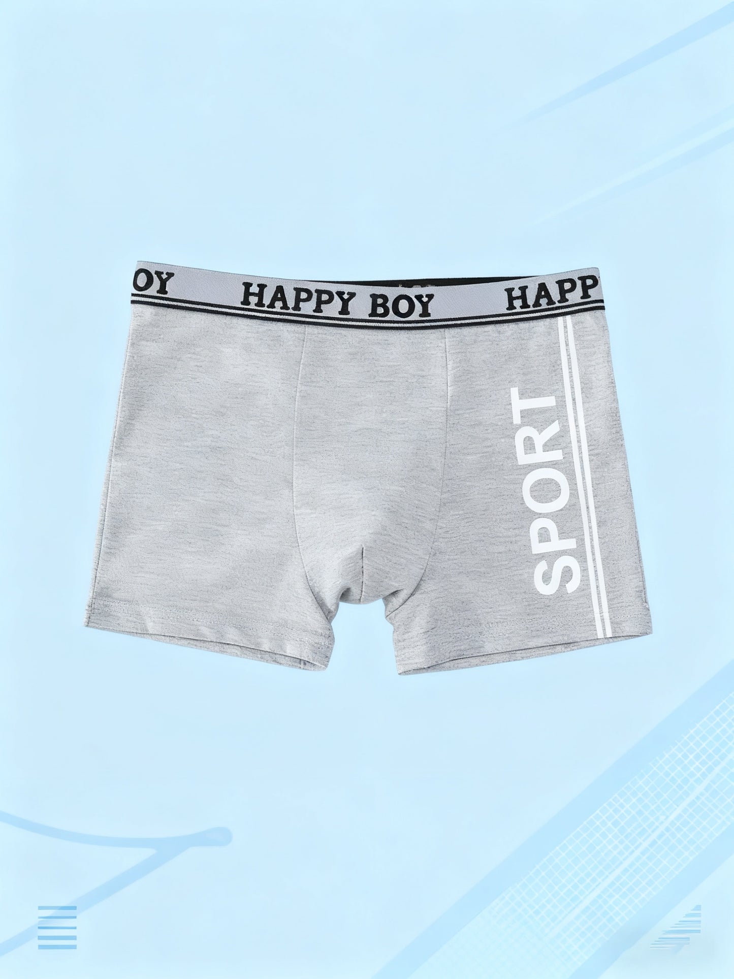Boys' Soft Cotton Sports-Style Boxers Set of 4