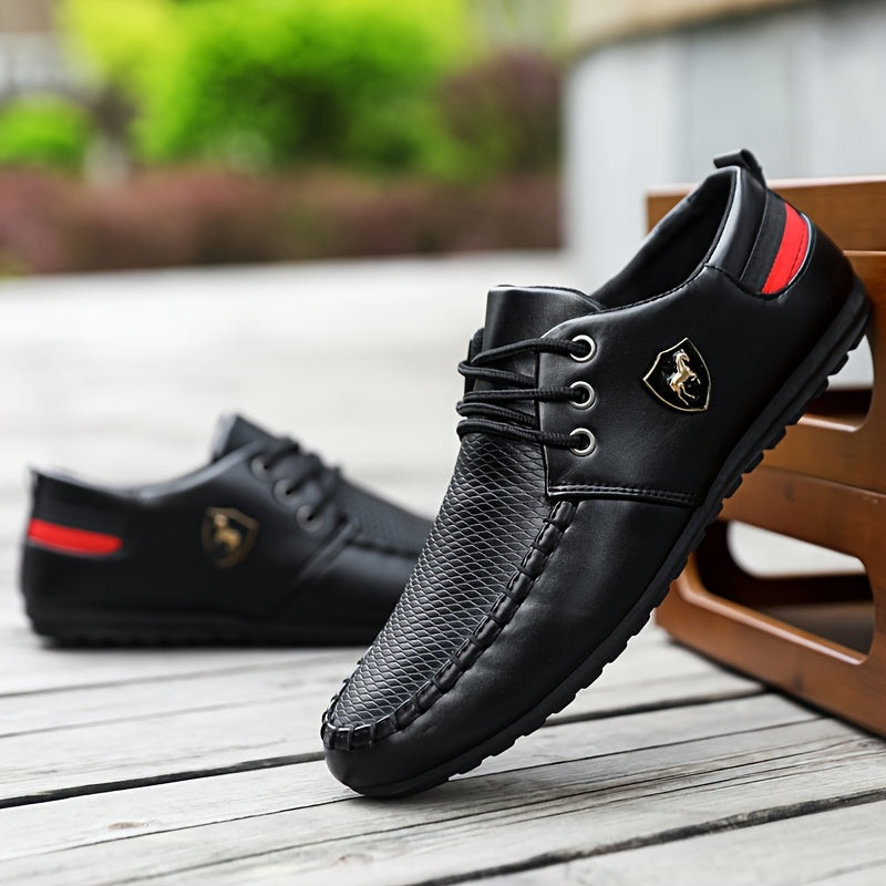KOONEXY Men'S White Casual Sneakers with Black And Red Accents - Low-Top Lace-Up Design, Breathable Fabric Lining And Durable PVC Sole, Suitable for All Seasons for a Comfortable Experience - Versatile Street Style Shoes for - ayq