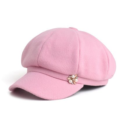 Women's Classic Warm Newsboy Beret Hat Lightweight Polyester