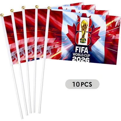 2026 World Cup Fan Handheld Banner with Canadian Maple Leaf