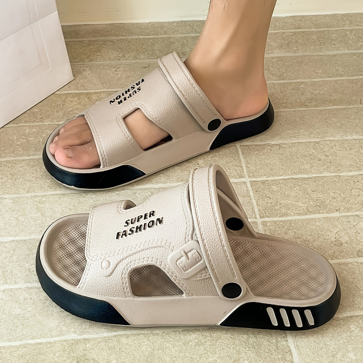 Unisex EVA Casual Slippers - Slip-Resistant, Quick-Dry, All-Season