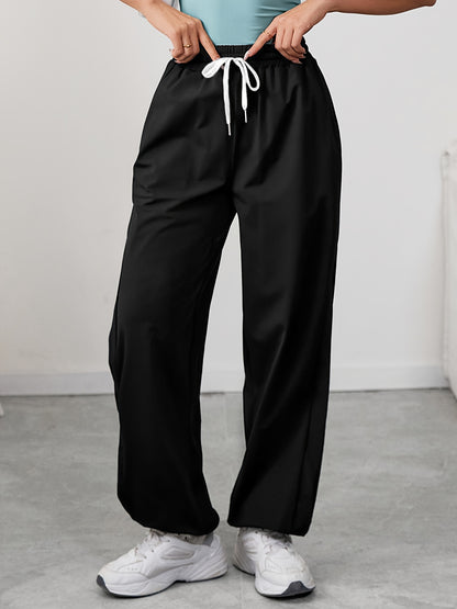Women's Loose-Fit Quick-Dry Sports Pants with Mesh Panels