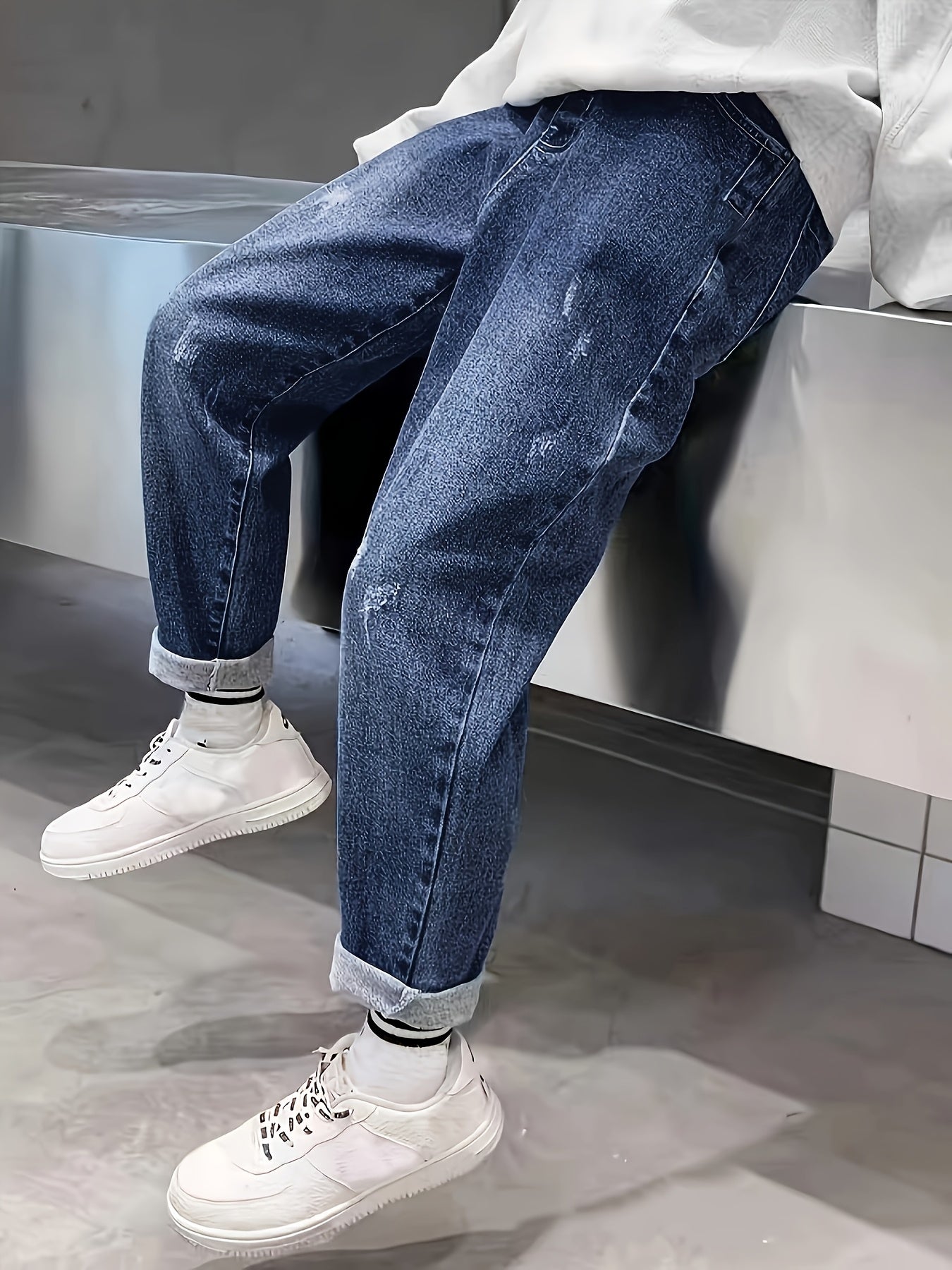Boys' Casual Embroidered Straight-Leg Pants for Spring to Fall