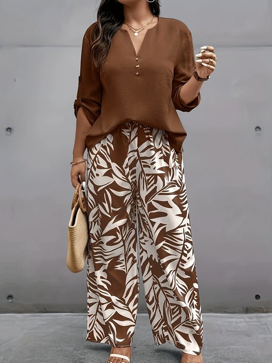 Women's Elegant Slim Straight Geometric Pants - ayq