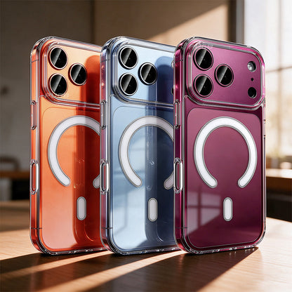 Luxury Transparent Magnetic Wireless Charging Phone Case for iPhone 11