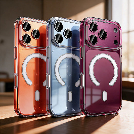 Luxury Transparent Magnetic Wireless Charging Phone Case for iPhone 11 - ayq