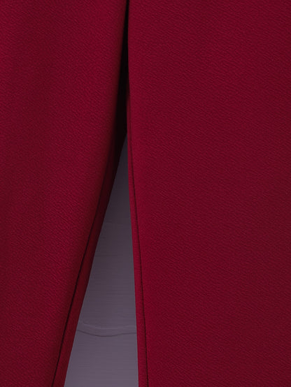 ' Fashionable Autumn Elegant Lapel Bow-Decorated Long-Sleeved Shirt And Straight Wide-Leg Trousers Two-Piece Set, for Outdoor