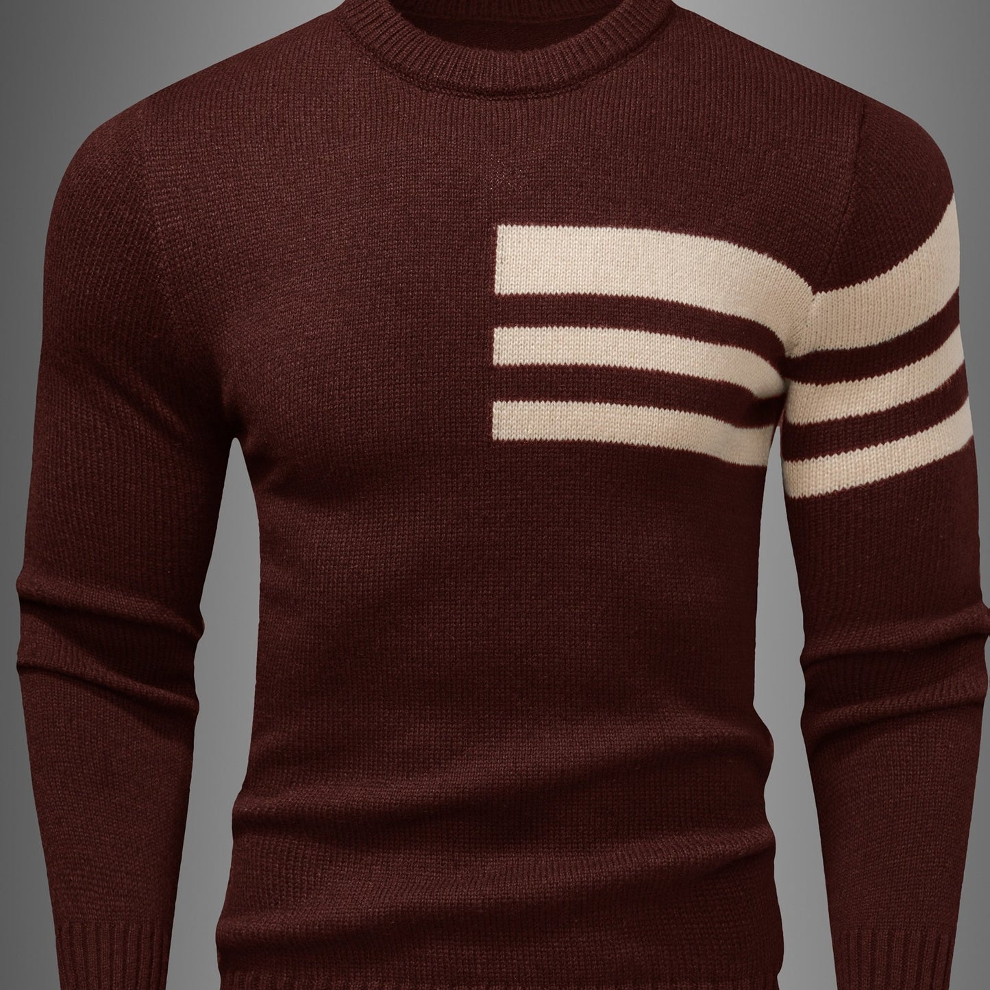 Men's Fashion Knit Sweater with Round Neck - Starry Pattern