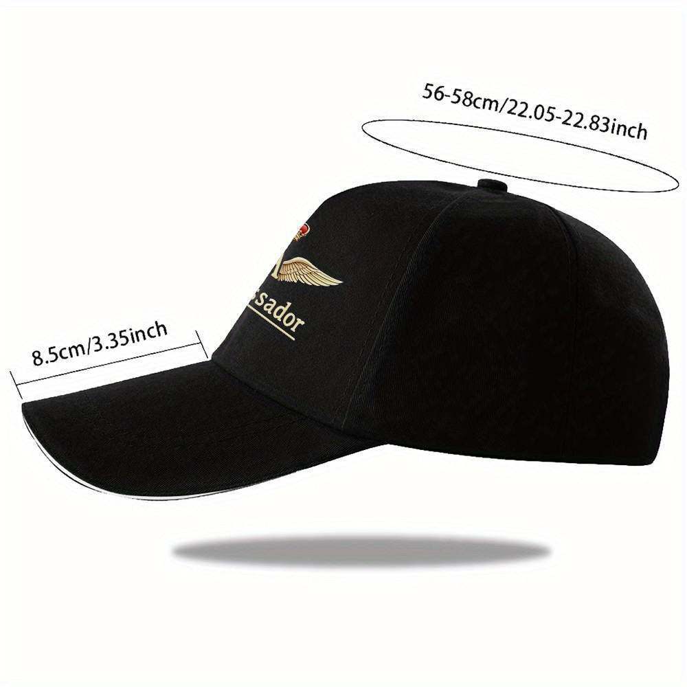 Adjustable Ambassador Emblem Baseball Cap with Crown & Wings