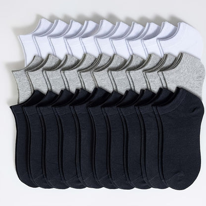 Men's 10-Pack Breathable Ankle Socks, Lightweight & Sweat-Resistant