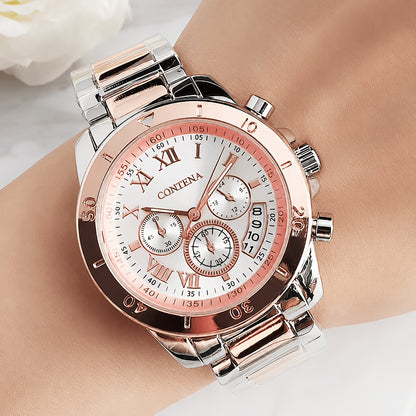 Luxury Women’s Quartz Watch Stainless Steel Elegant Bracelet