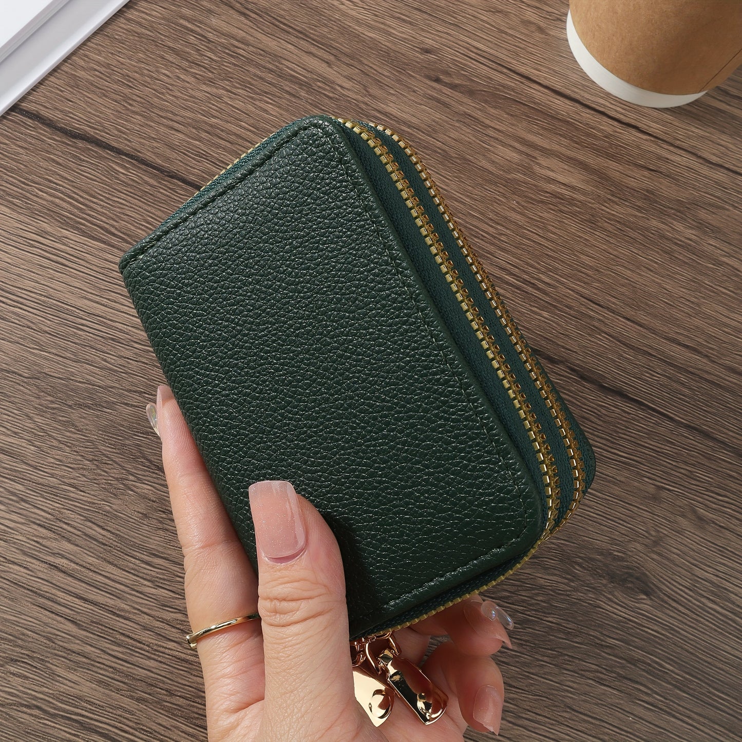 Compact Women'S Wallet, Color Coin Pouch, Stylish Zippered Card Case, Multi-Functional Small Bag for Keys And Money