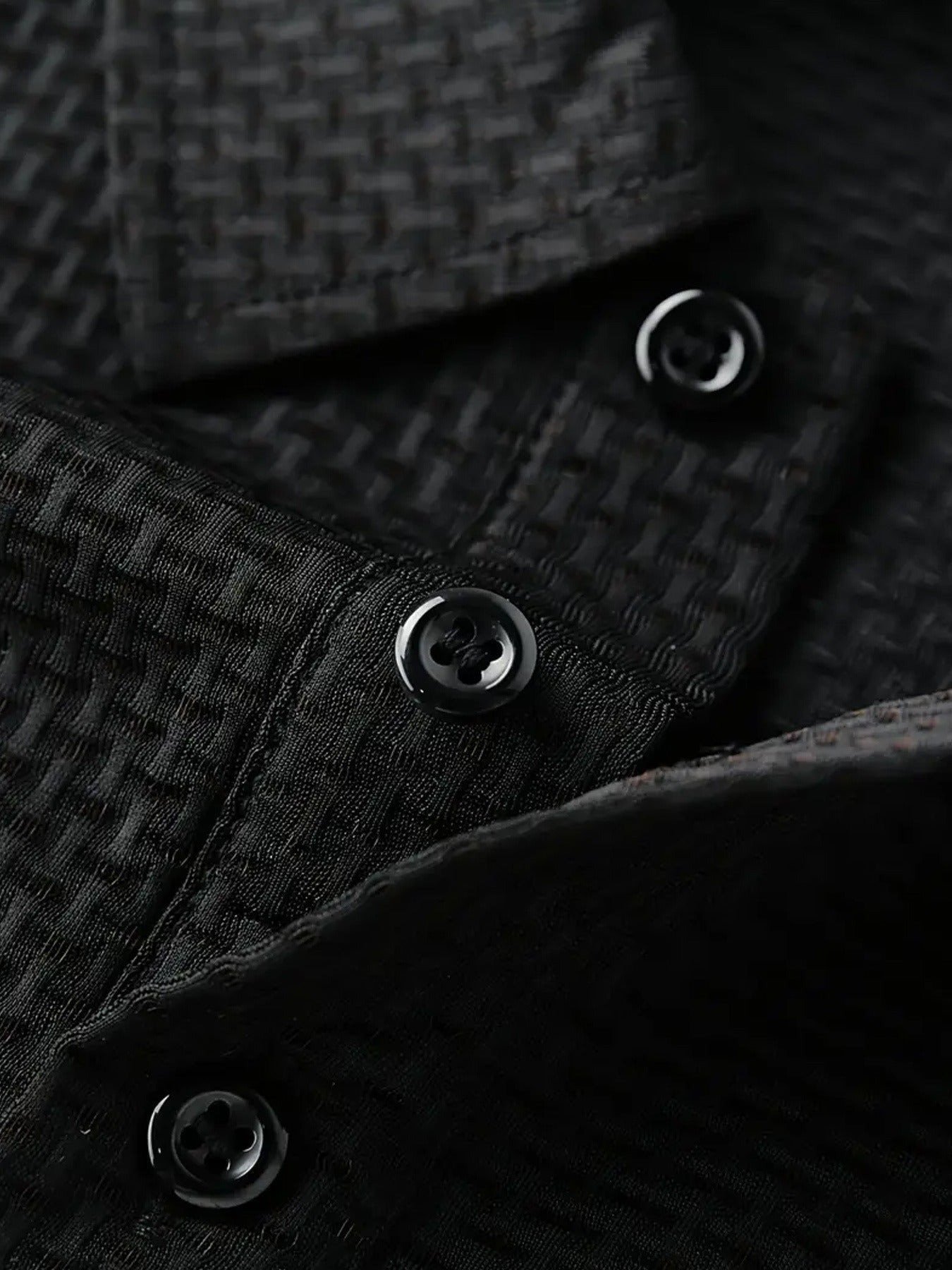 FS1128 Style Men'S Jacquard Polo Shirt with Unique Print Patterns, Casual Short Sleeves, Summer Fashion, Breathable Embossed Top, a Perfect Gift - ayq