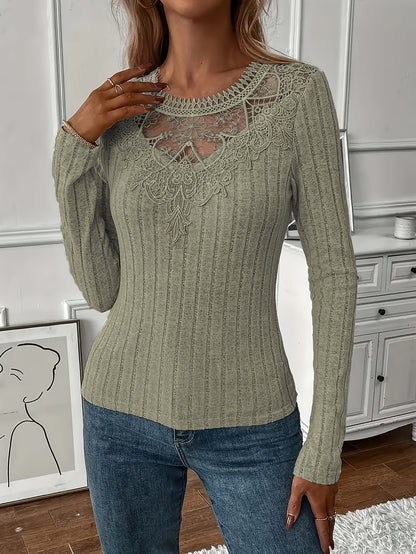 Directional Women'S French Lace Long Sleeve T-Shirt