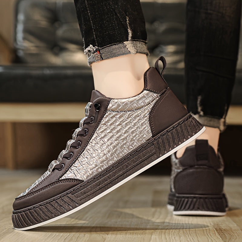 [Urban Appeal] Trendy Solid Color Low Top Sneakers, All-Season Lace-Up Casual Shoes with Faux Upper, Fabric Inner, Rubber Sole, and Comfortable Cloth Insole, Versatile Trainers   Modern Sneakers   Durable Rubber Sole