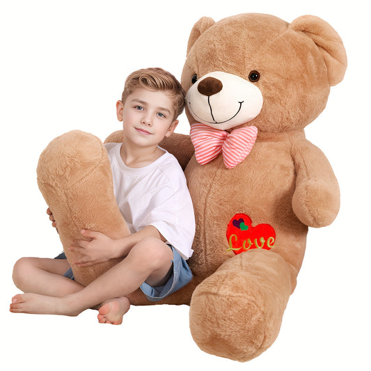 121.92 cm Soft Plush Toy Jumbo Lovely Teddy Bear Stuffed Animal Brown Big Teddy bear Giant Plush Pillow Oversized Toy Girlfriend Boy Girls Birthday Gift Easter