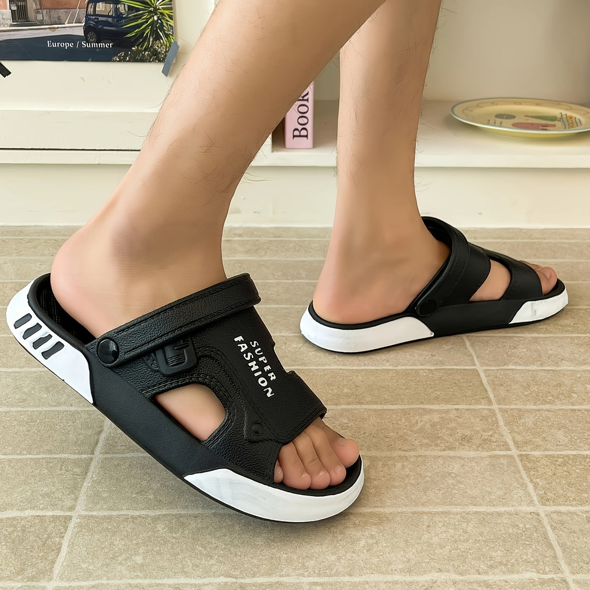 Unisex EVA Casual Slippers - Slip-Resistant, Quick-Dry, All-Season