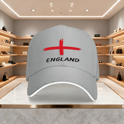 Adjustable England Cross Baseball Cap for Men & Women